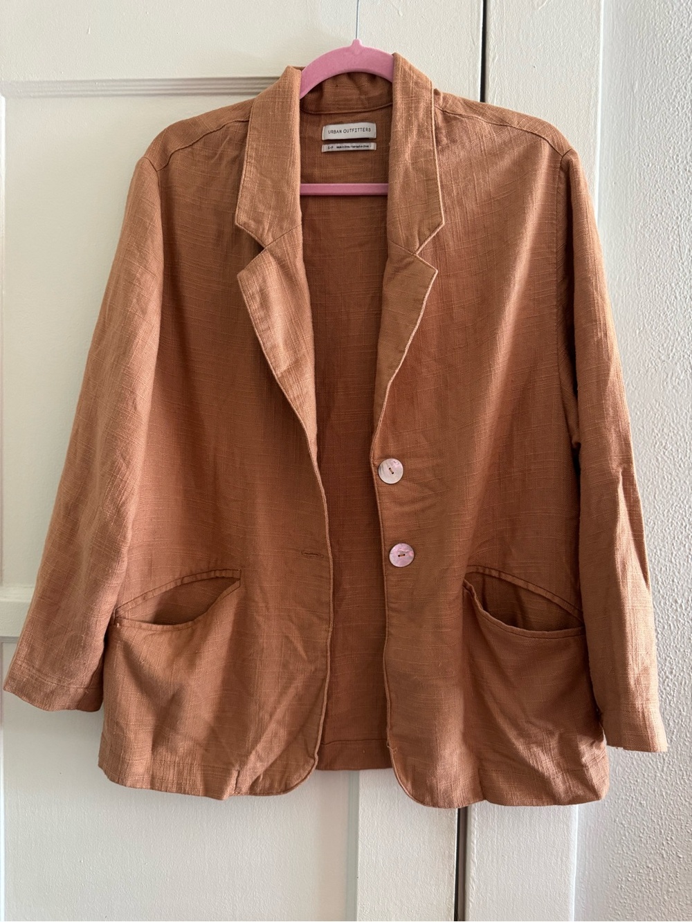Lightweight Rust Peach Women's Blazer Jacket